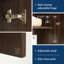 Armoire murale contemporaine, finition brune