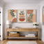 «Mid Century Modern Boho Geometric Polygon Palm Leaf», ensemble de 3 impressions sur toile-73721028-73721032