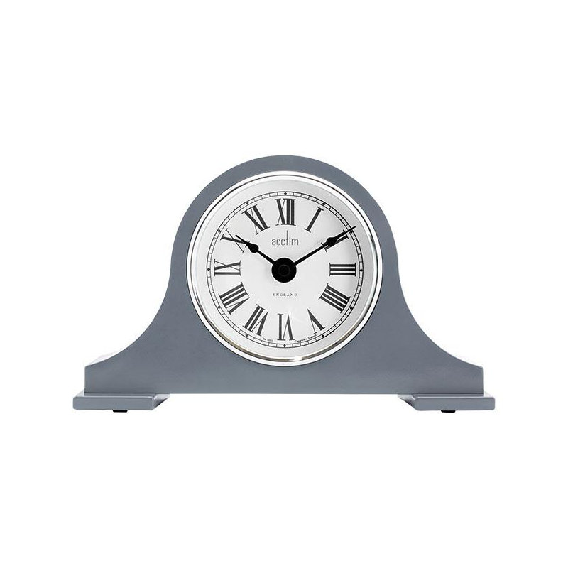 Acctim Harston Napoleon Mantel Clock Quartz Glass Lens Earl, Aston Grey