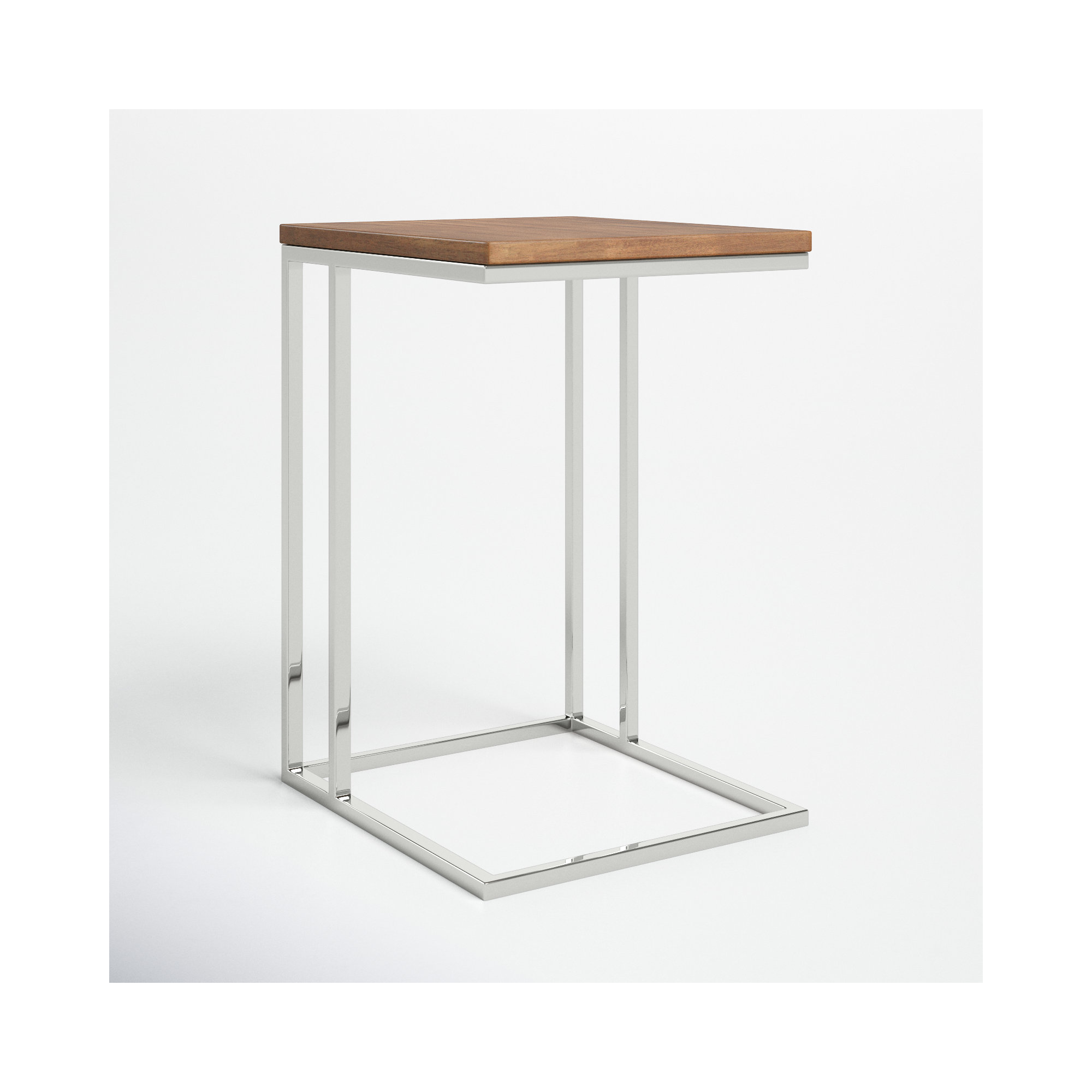 Hampshire End Table, Silver/Walnut