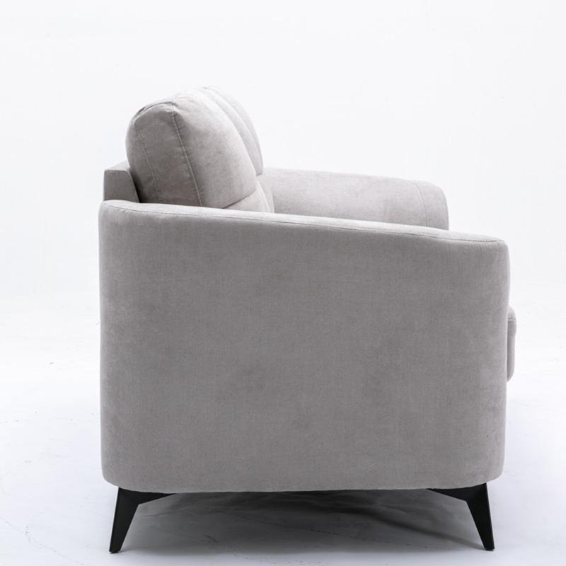 Causeuse en tissu tissé, Gris clair
