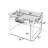 Metal Loft Bed with Bookshelf and Guardrails-1676270418
