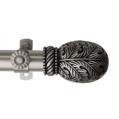 Adjustable 0.81" Bay Window Single Curtain Rod