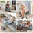 Cube Ottoman with Linen Fabric and Lightweight Design-756692420