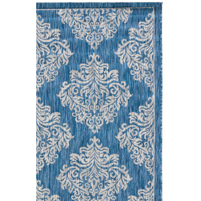 Courtyard Performance Damask Indoor/Outdoor Area Rug