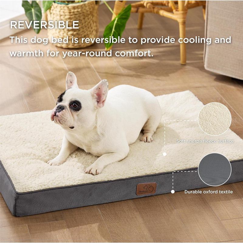 Fazile Polyester Pet Bed, Gray