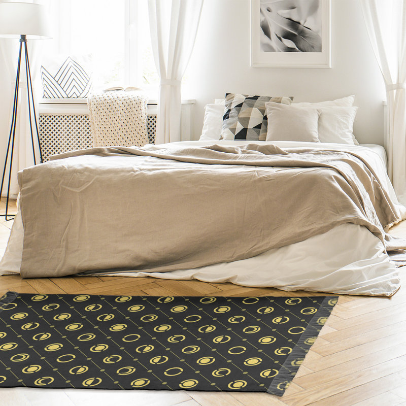 Tapis noir/jaune lune phases, Non