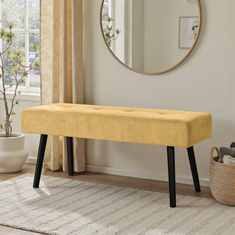 Banc avec revêtement, Jaune