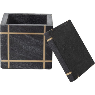 Phillicia Marble Bathroom Storage Container