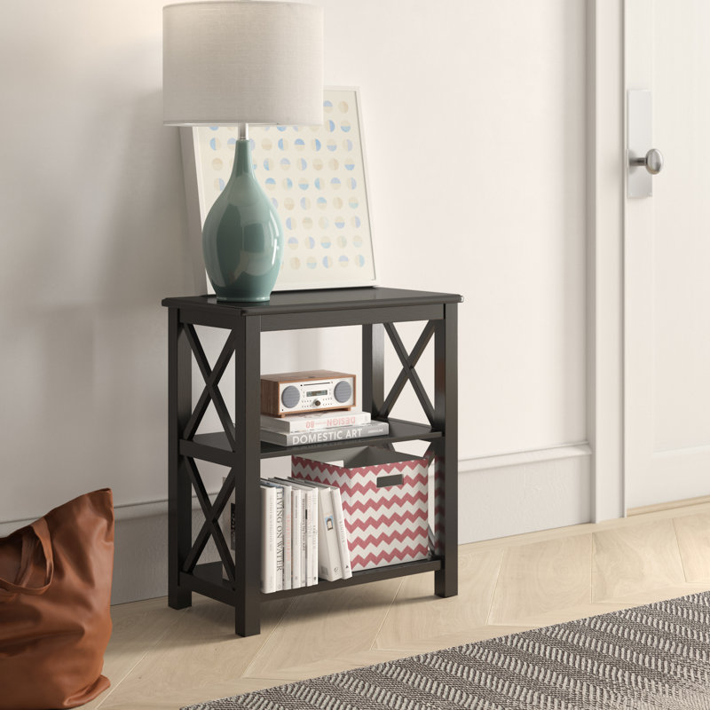Étagère à livres H 25 po x l 22 po Lakelyn, Réglisse noire
