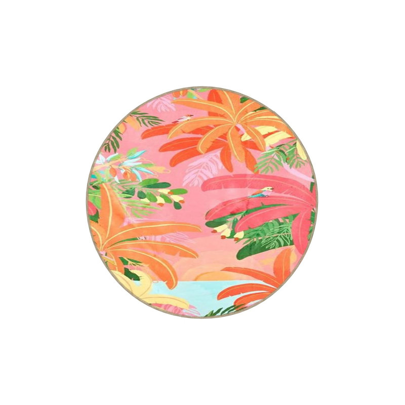 Tapis intérieur / extérieur rose Gina, Rectangle 3' x 5'
