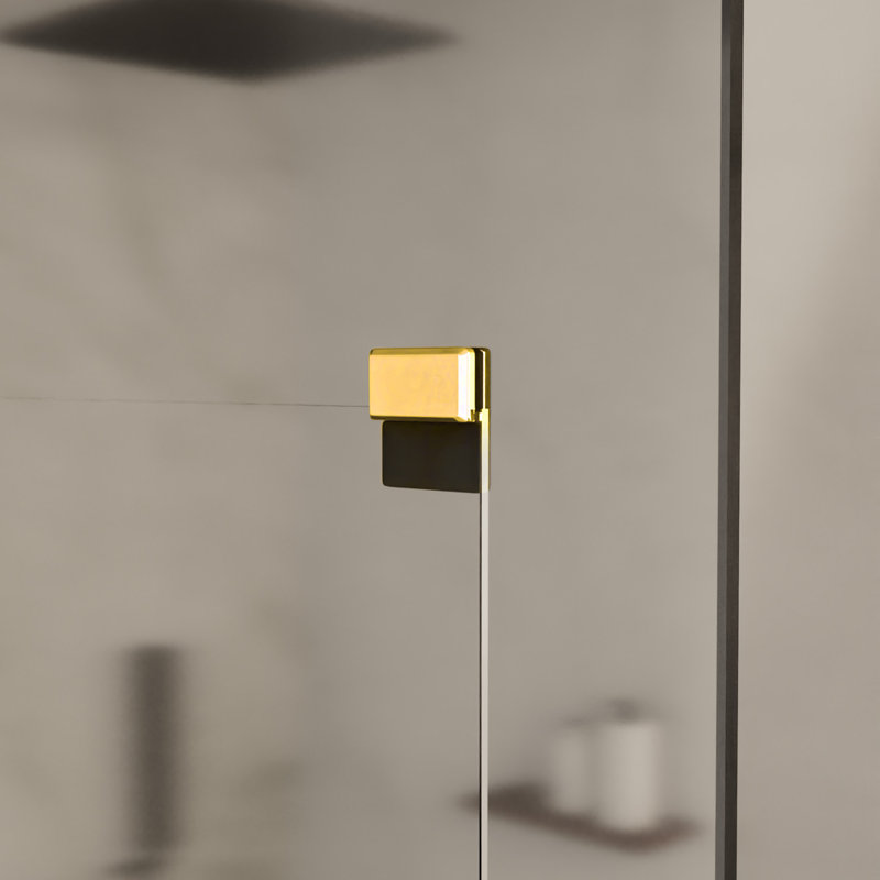 Butée de porte de douche sans cadre Brixwell BDS1BR, Laiton poli