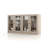 100% Solid Wood 64" Sideboard with Clear Glass Doors and Adjustable Shelves-1062831013