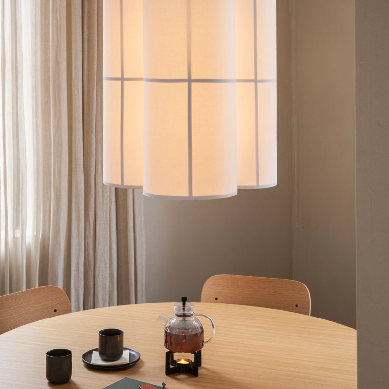Hashira 3 - Light Pendant, 23.6" H x 14.6" W x 14.6" D, Raw