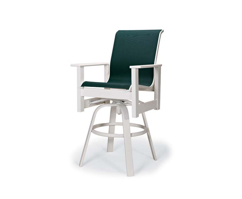 Fauteuil pivotant à hauteur de barre Leeward MGP, Vert forêt 22D Sunbrella® vert, Neige texturée