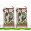 Lit de jardin surélevé avec treillis, boîte à fleurs d'extérieur en bois et support à plantes avec supports d'escalade