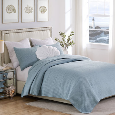 Greenland Home Fashions Cosmo 3-Piece King Size Chambray Coverlet Set, 105x95 Inch