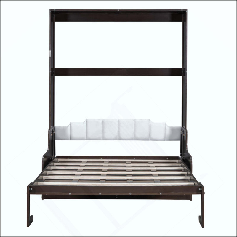 Lit escamotable mural Murphy avec coussin, Grand lit, Espresso