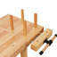 Banc de 40 po pour le travail du bois robuste, charge de 330 lb, poignée ajustable, bois d'hévéa, pour atelier de travail en bois 40 po, poids, idéal pour fabriquer des bijoux dans un espace extérieur