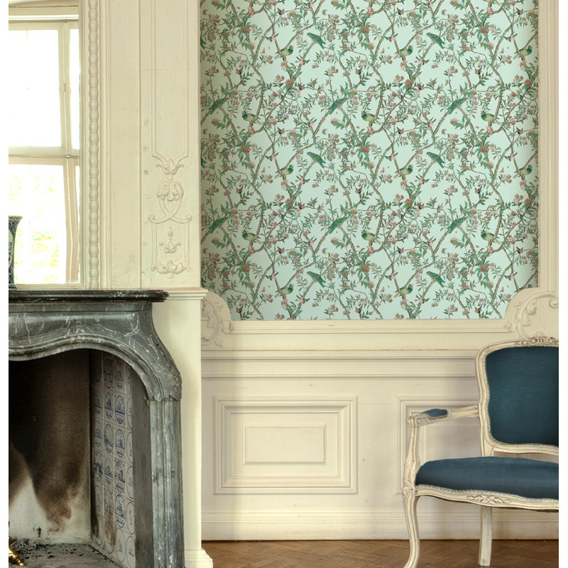 Yuki Osada Floral Wallpaper Double Roll, Pastel Blue