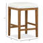Tabouret blanc rembourré