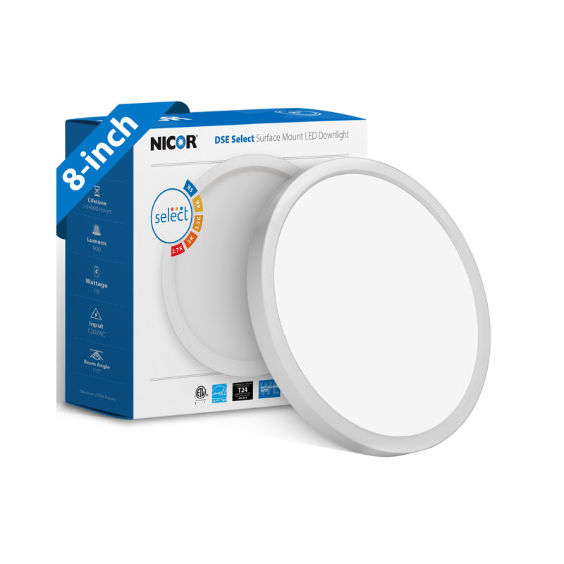 Davasha LED Flush Mount, White, 0.67" H x 7.5" W x 7.5" D
