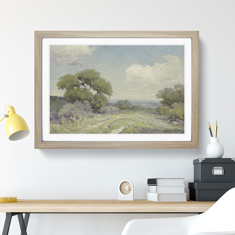 Morning in the Live Oaks by Julian Onderdonk - Picture Frame Painting, Oak, 48cm H x 65cm W x 2cm D