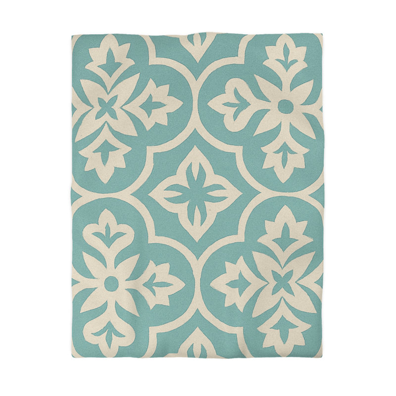 Microfiber Duvet Cover Boho Style, Design 37, Cream, Twin Duvet Cover