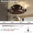 20.5" 6-Light Walnut Brown Wood Flush Mount Ceiling Fan Light with 6-Speed Remote Control, Reversible DC Motor, Timer
