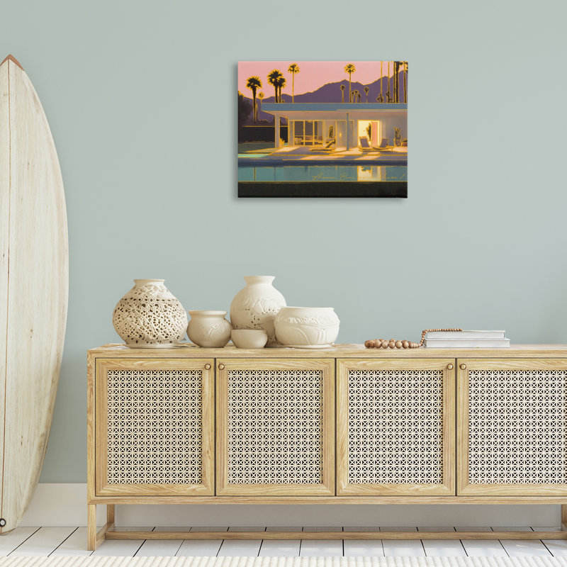 «Sunset Glow Summer Pool» par Noah Bay, H 24 po x l 30 po