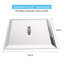 Pommeau de douche carrée effet pluie 40,6 x 40,6 x 6,4 cm (16 x 16 x 2,5 pouces) en acier inoxydable chromé monobloc