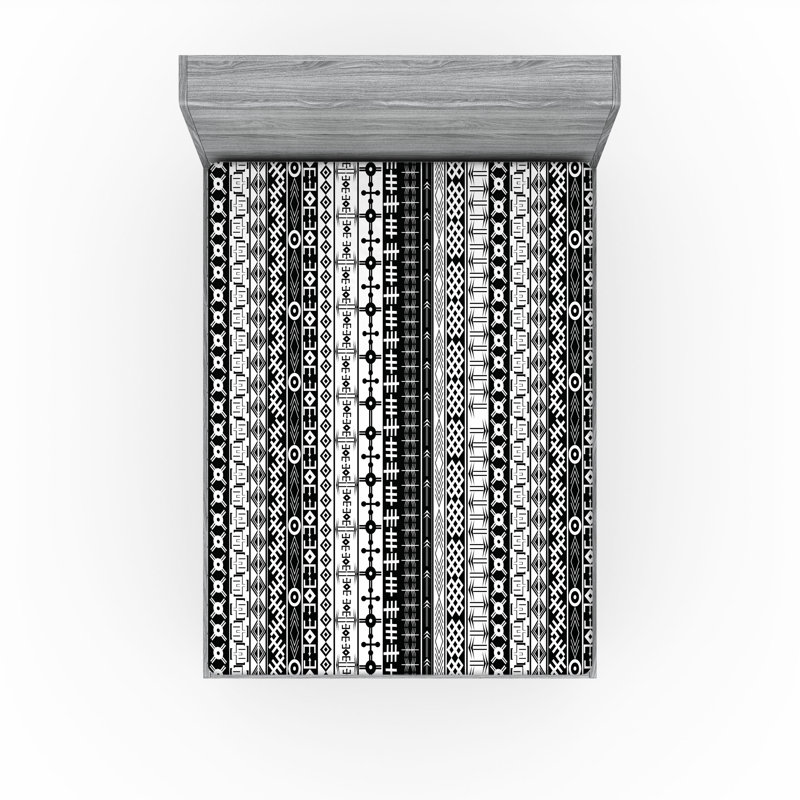 Drap-housse pré-historique Ambesonne, Ensemble de draps pour lit très grand californien