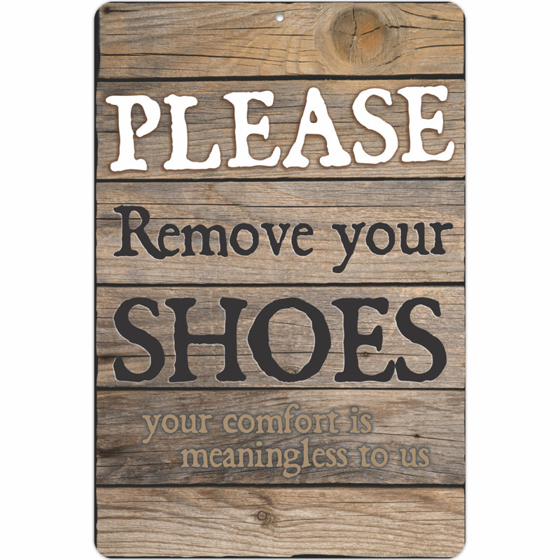 Rustic Brown and Black Wood and Metal Funny Kitchen Sign