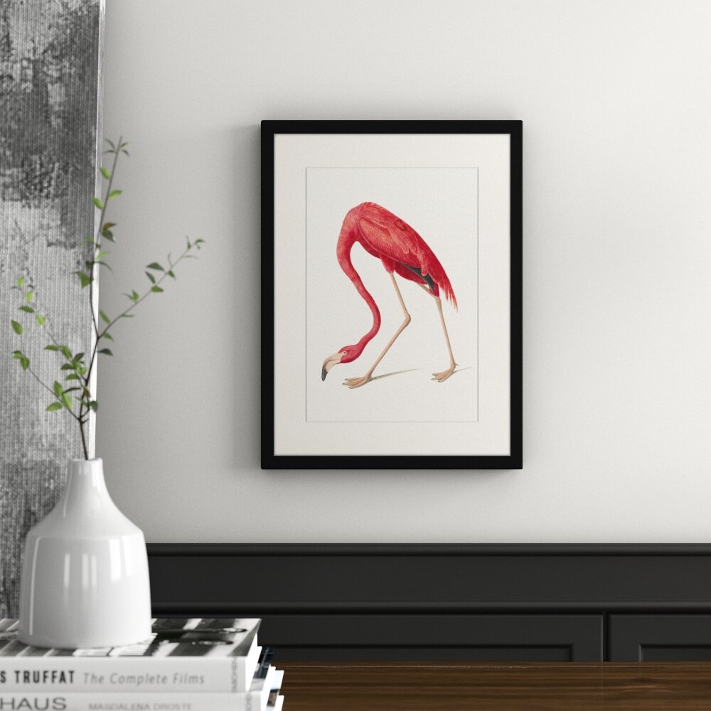 Gerahmtes Poster Flamingo 2, Grafikdruck