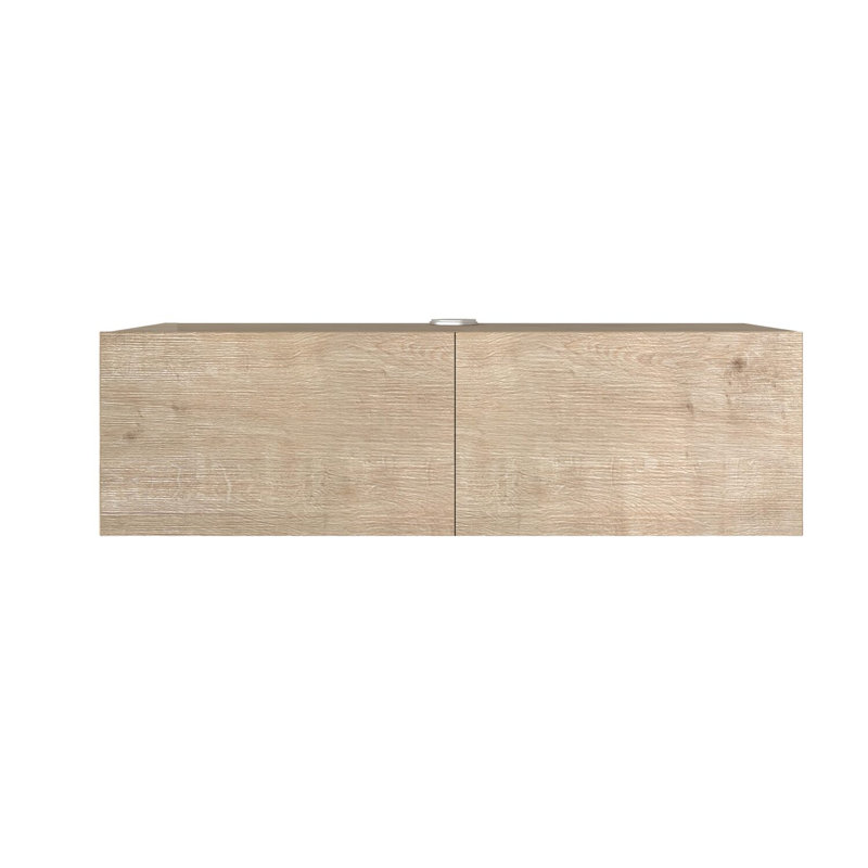  Meuble audio-vidéo mural et flottant rectangulaire de 36 po de largeur avec tablettes en bois