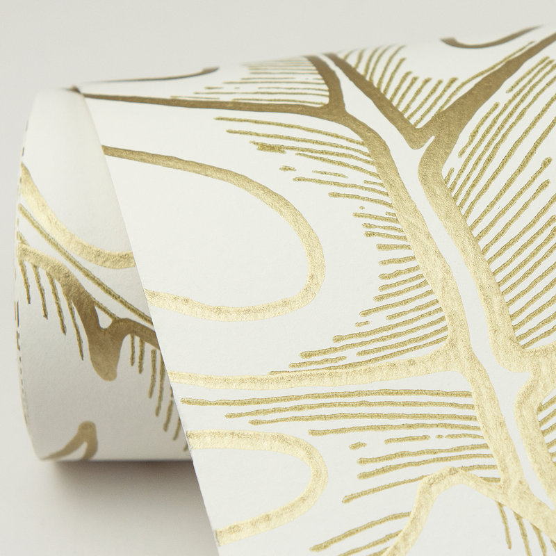 Rouleau de papier peint botanique L 33 pi x l 20,5 po Balboa, Or