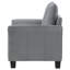 Fauteuil d'appoint rembourré à accoudoirs roulés gris Dixon
