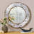 Mango Wood  / Aluminium Fitted  Round Mirror