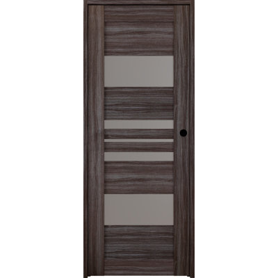 Romi DIY-friendly Solid Manufactured Wood and Glass Prefinished Standard Single Prehung Door