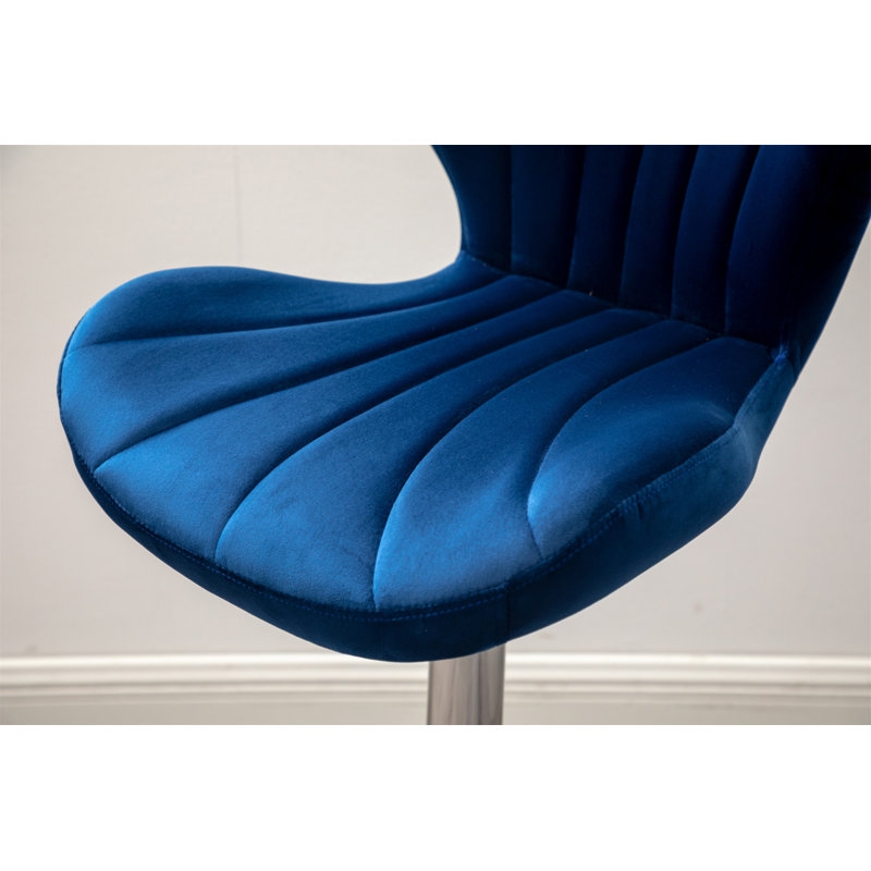 Ensemble de 2 tabourets de bar rotatifs réglables Ellston, Bleu