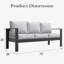 185.4cm Wide Patio Sofa with Cushions-1153176502