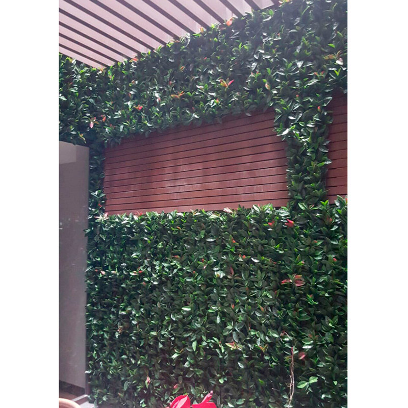 Artificial Leaf Laurel Polyethylene Screen Decorative Fence Panel