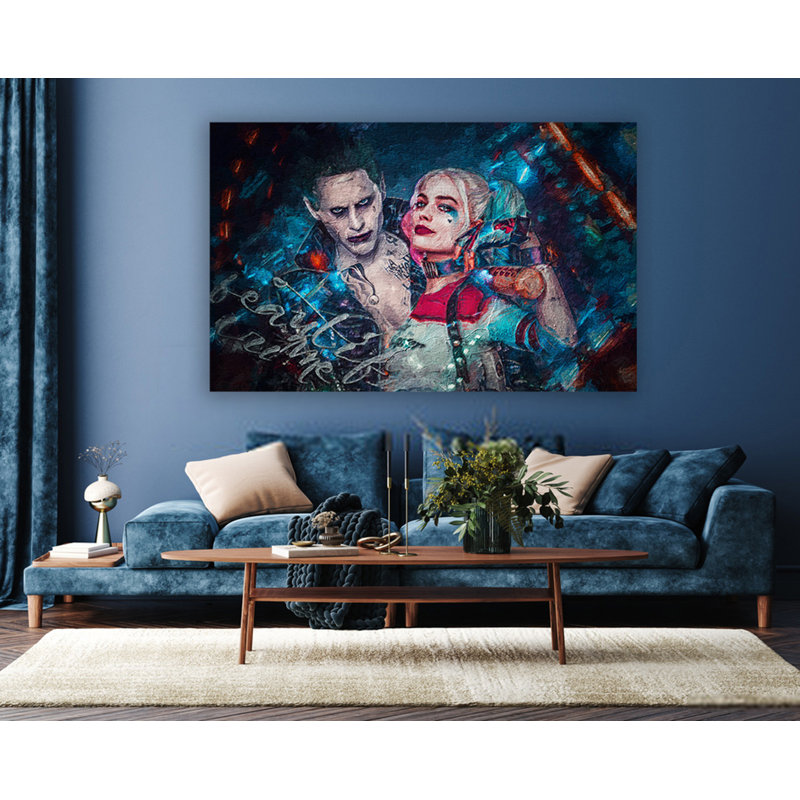 Harley and Joker 1 DC Heroes and Villians Collection - Art Prints, Metal, 40cm H x 60cm W x 0.11cm D