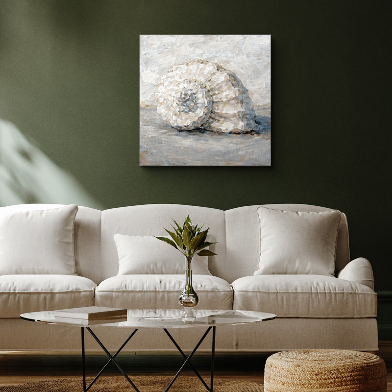 Grande œuvre de coquillage blanc, photos de nature morte côtière rétro, impression sur toile encadrée, Toile tendue
