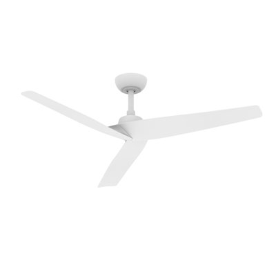 52-inch Ceiling Fan with High Airflow for Large Rooms White