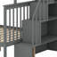 Lit superposé avec escalier de rangement et garde-corps pour la chambre à coucher-106496028