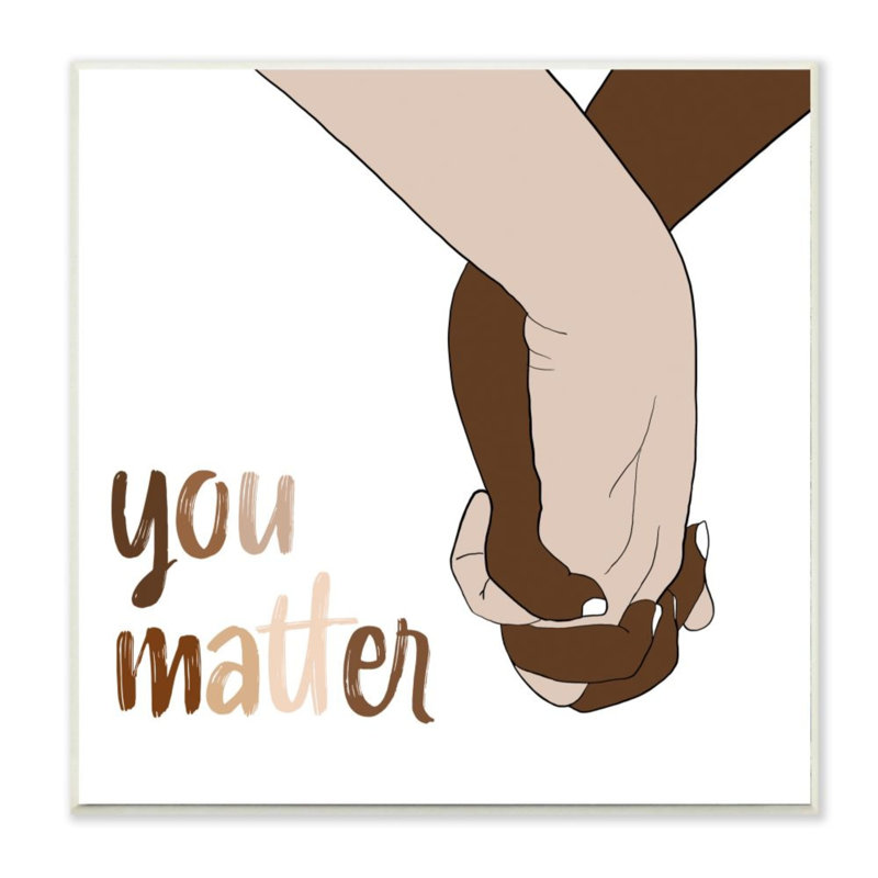 Impression d’art graphique, "You Matter, H 12 po x l 12 po x P 0,5 po, Bois sans cadre