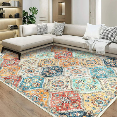 Striped Machine Tufted Area Rug