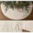 Cream White Braided Cable Knit Christmas Tree Skirt – Chunky Rustic Farmhouse Tree Base Decor for Holiday Home
