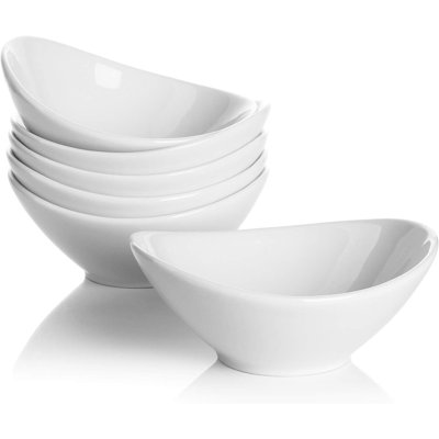 Ensemble de 5 petits bols en porcelaine 5 pouces, 6 petits bols de service pour dessert, crème glacée et collation